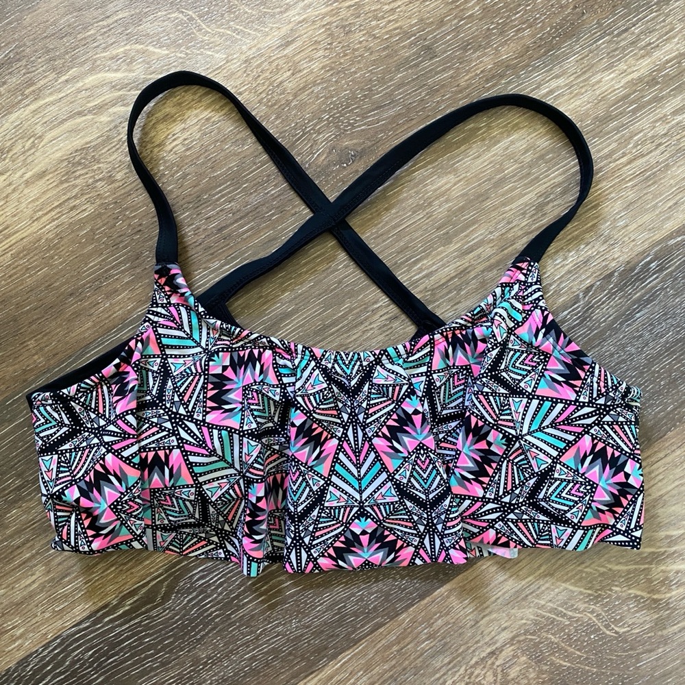 Geometric Patterned Bikini Top
